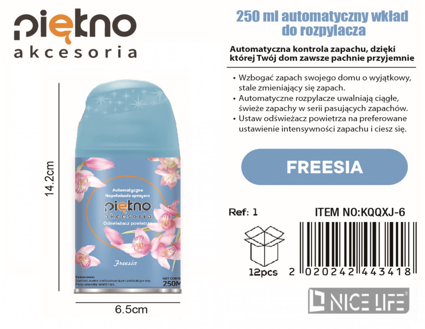 250ml automatyczny wklad do rozpylacza-Freesia