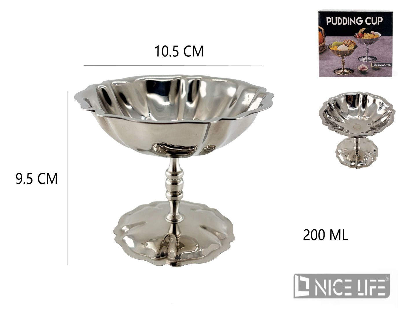 Pucharek ze stali nierdzewnej 200 ml