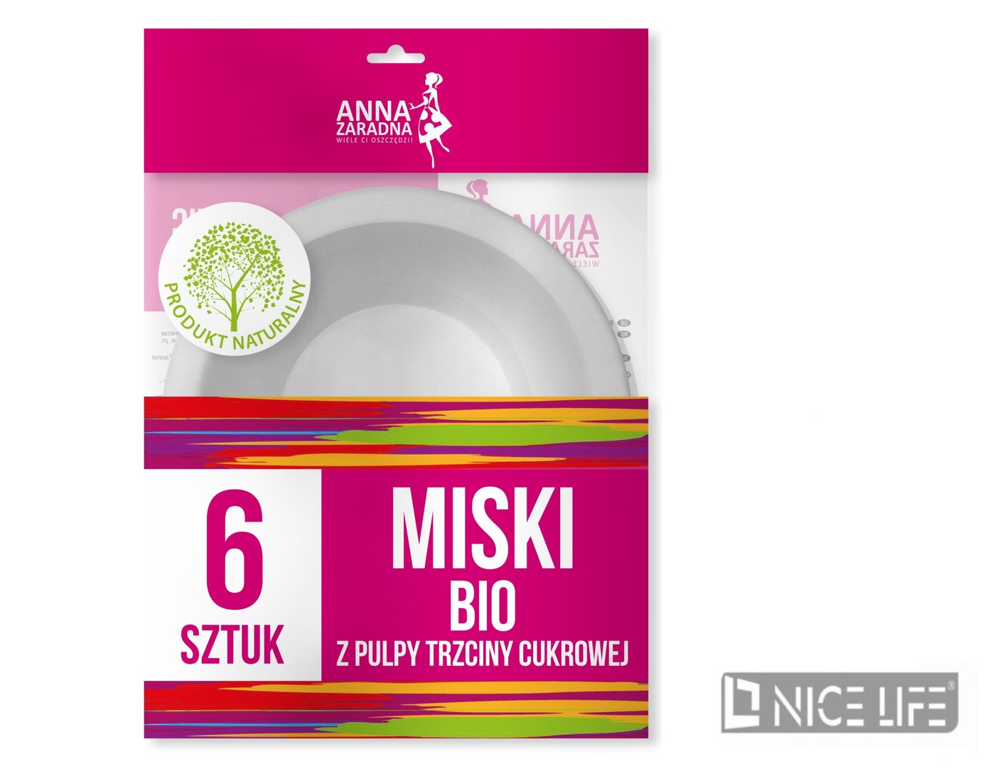 AZ Miski BIO z pulpy trzciny cukrowej 6 szt