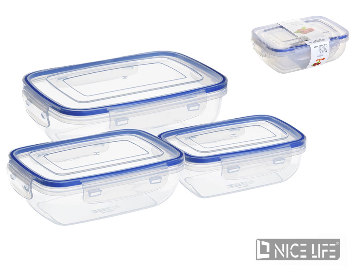 Zestaw pojemnik do przechowywania żywności Frigo FRESH 4