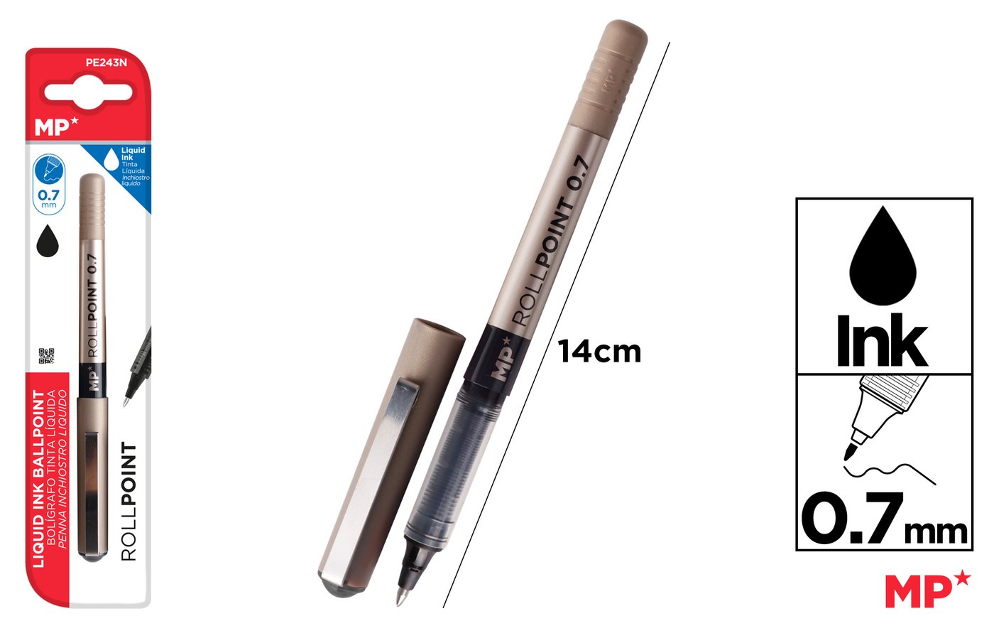 Cienkopis G7 0.7MM, czarny