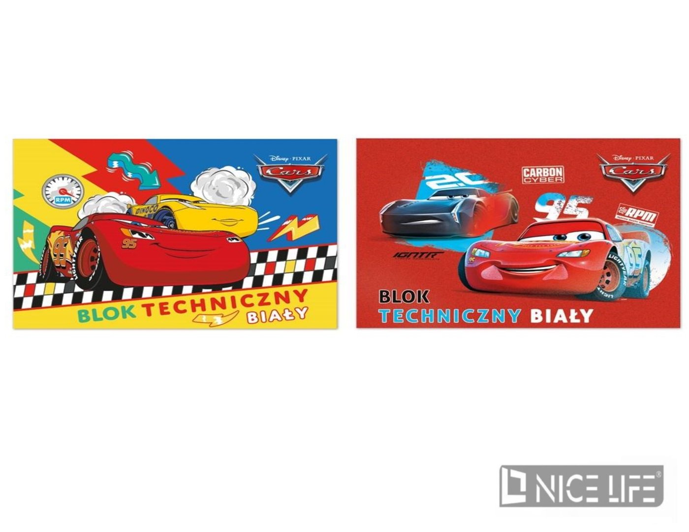 Blok techniczny biały A4/10k. CARS