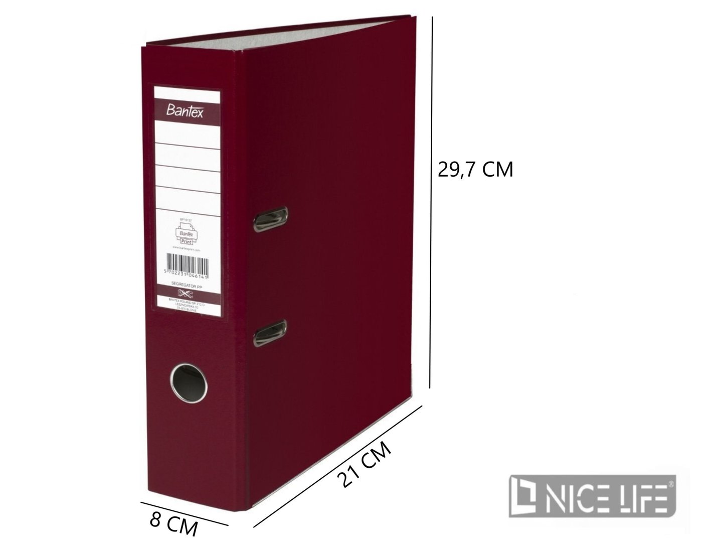 SEGREGATOR SZYNOWY XXL A4/8CM BORDO