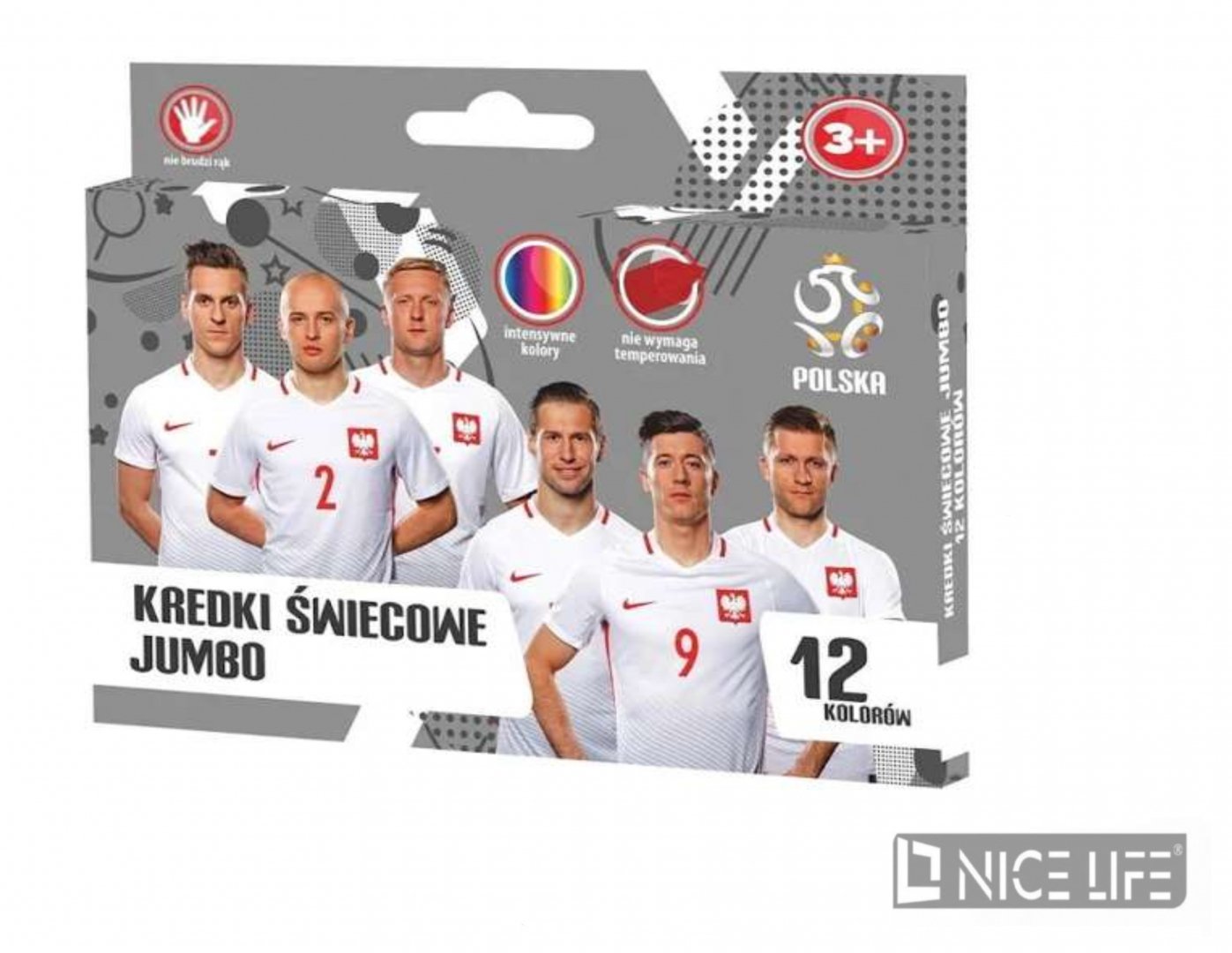 Kredki świecowe 12 kol PZ-012 PZPN