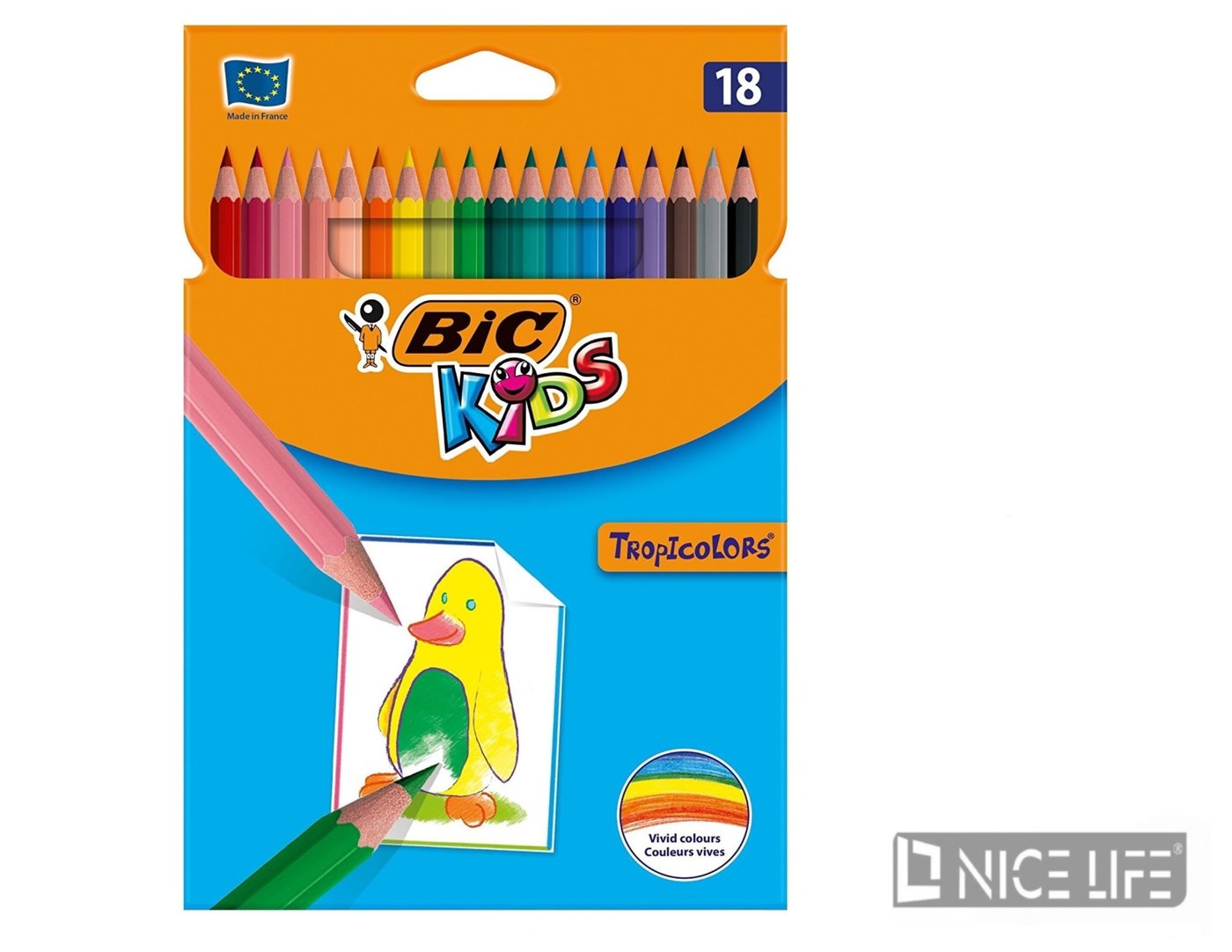 Kredki BIC 18kol. TROPICOLORS