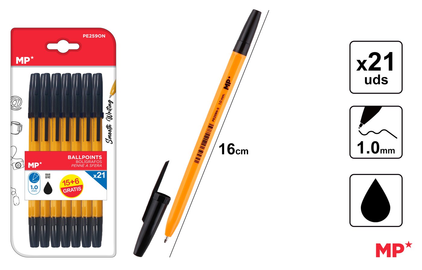 Miękki długopis 1.0mm MP
