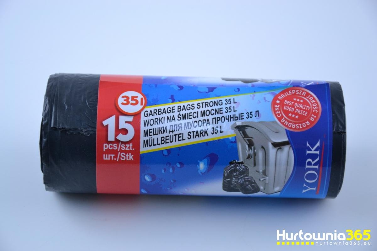 Worki na śmieci MOCNE 35l - 15 szt