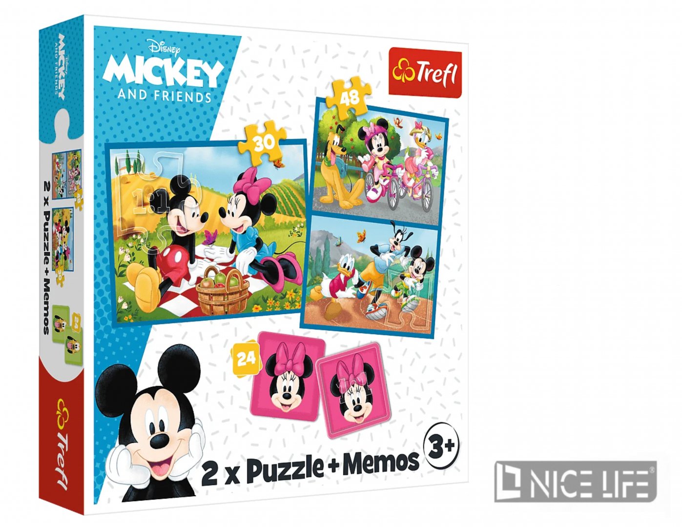 Puzzle 2w1 memos - Poznaj bohaterów Disney