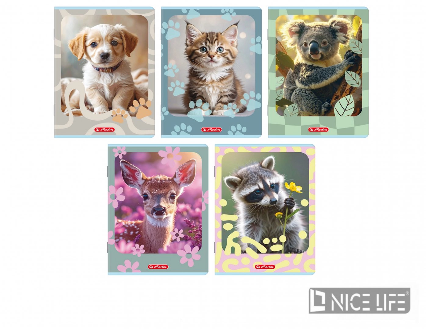 Zeszyt her Animals A5/32K Linia Podwójna