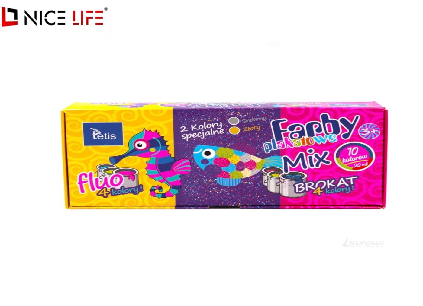 Farby plakatowe mix 20ml 10 kol.