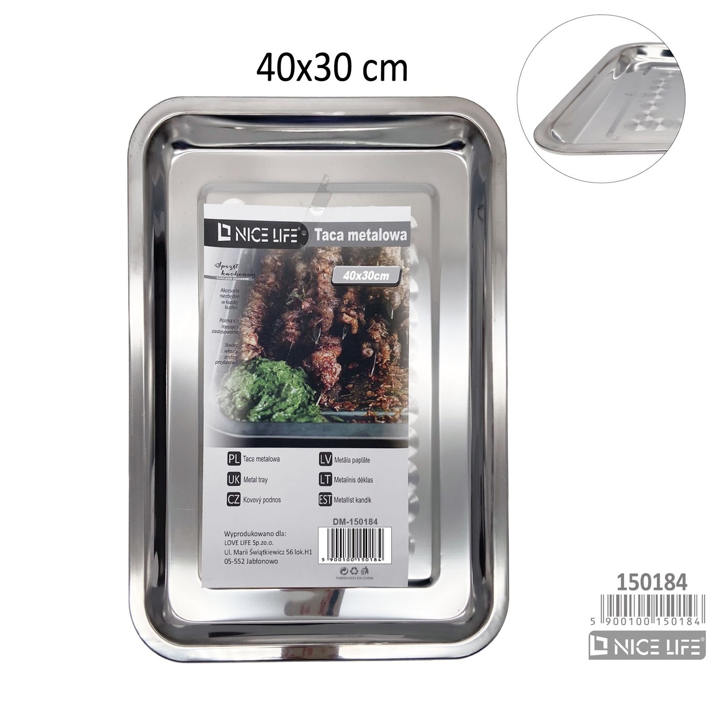 Taca metalowa 40*30cm