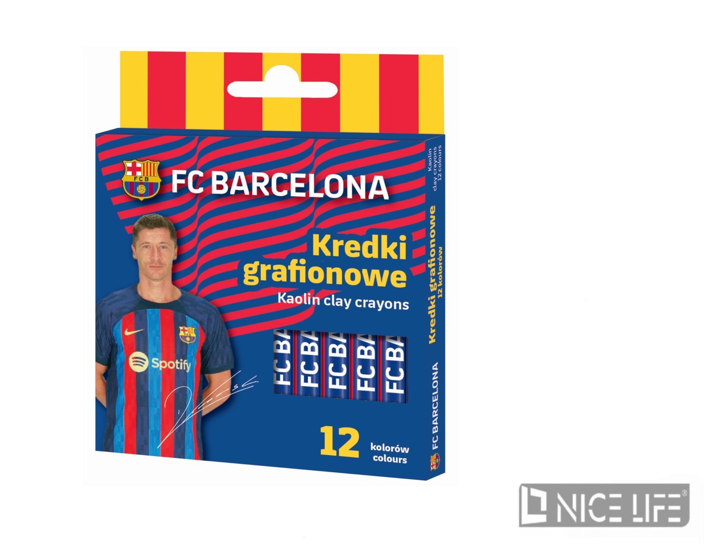Kredki grafionowe okrągłe FC BARCELONA - 12 kol