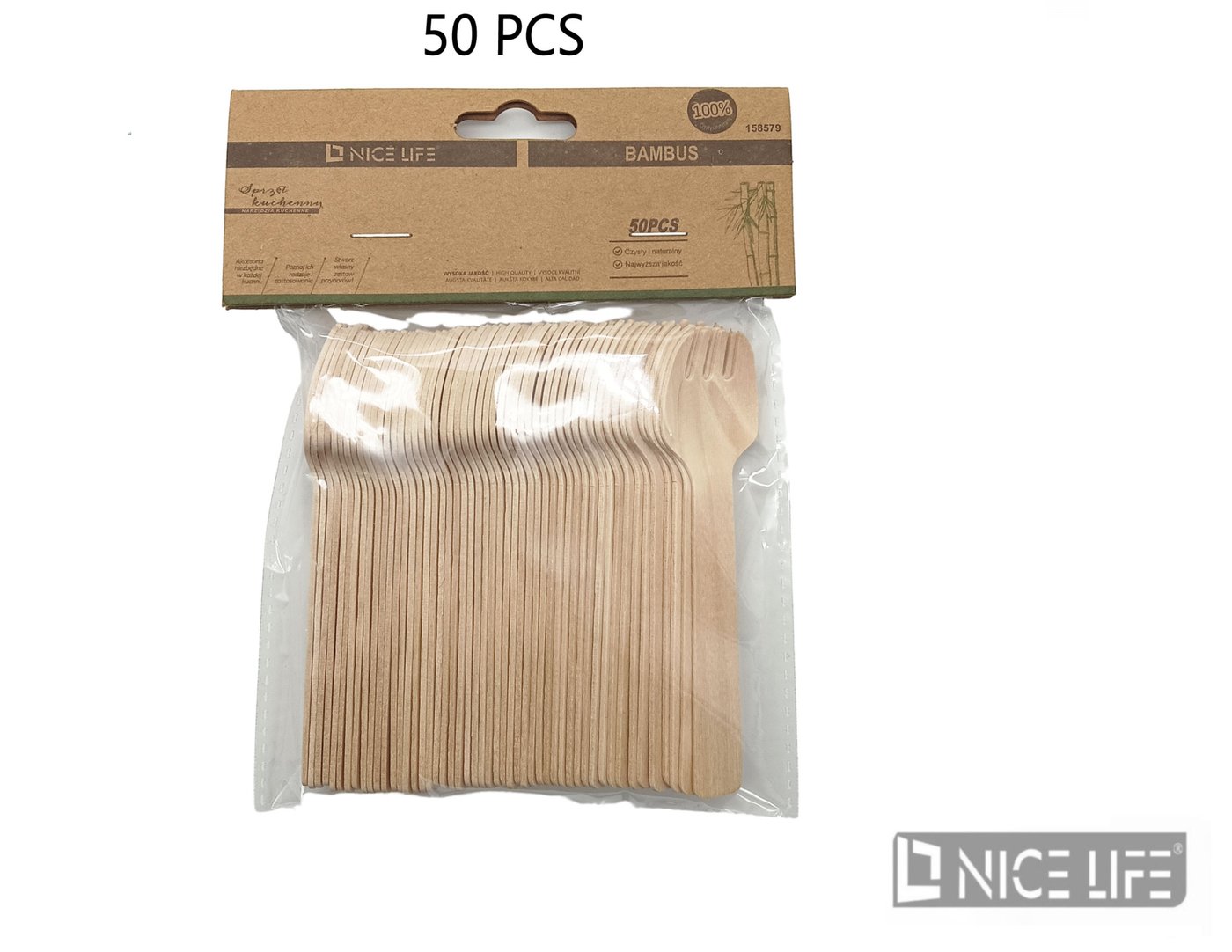 Widelec bambusowy 50szt