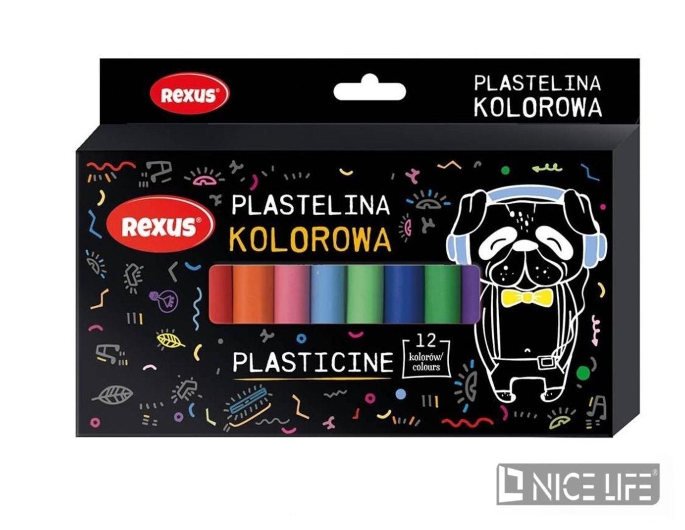 Plastelina 12kol. REXUS TEENS