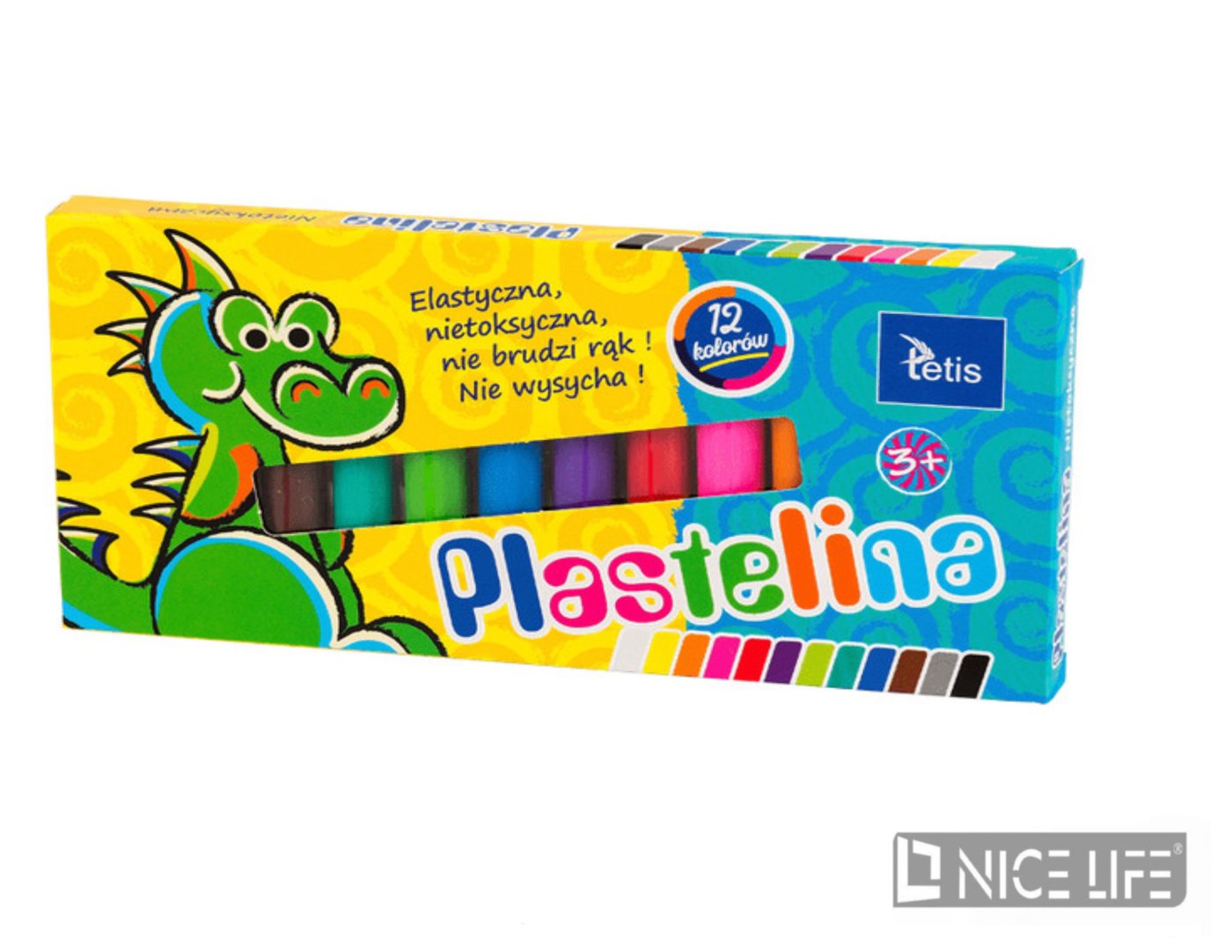 Plastelina 15g 12kol. TETIS