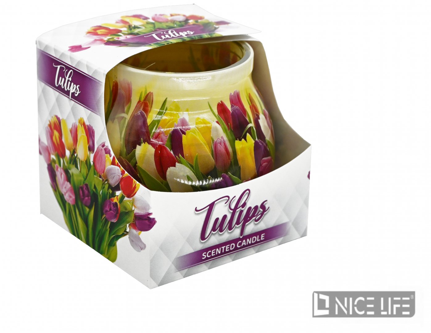 Świeca słoiczek Tulipan