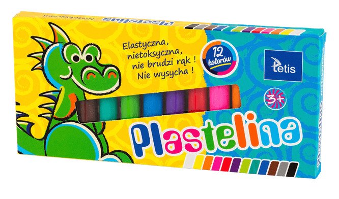Plastelina 15g 12kol. TETIS