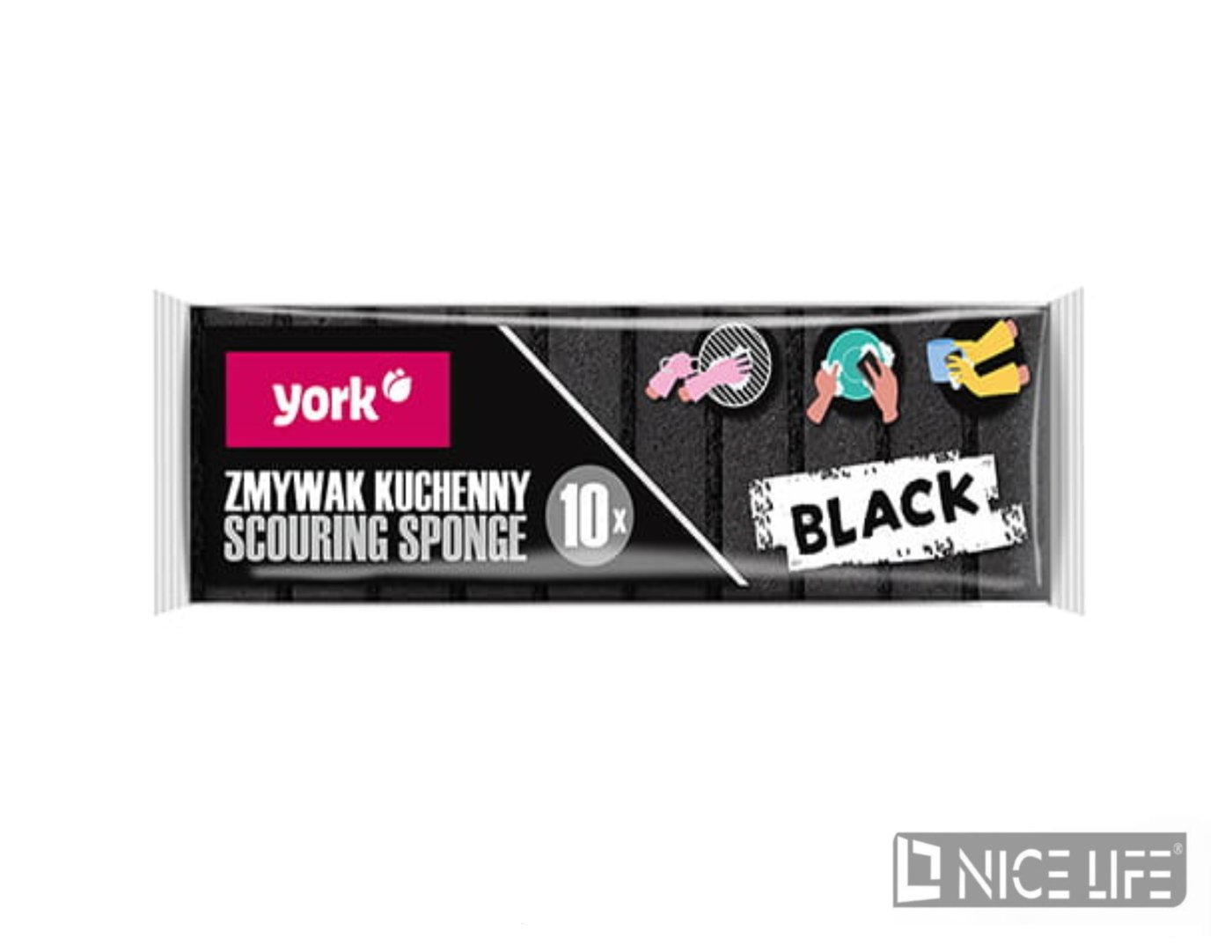 Zmywak kuchenny BLACK 10 szt.