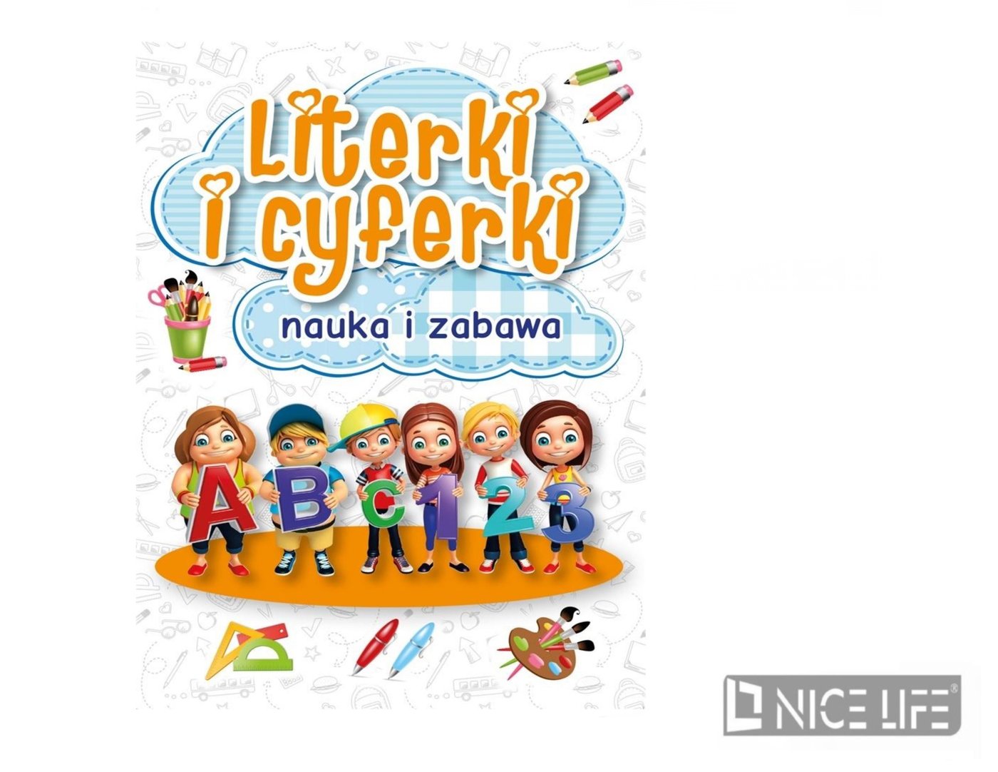 Kolorowanka LITERKI I CYFERKI, NAUKA I ZABAWA