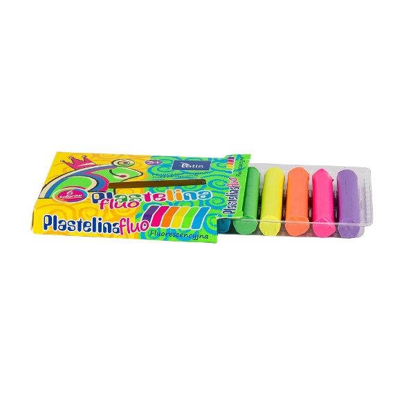 Plastelina FLUO 15g 6kol. TETIS