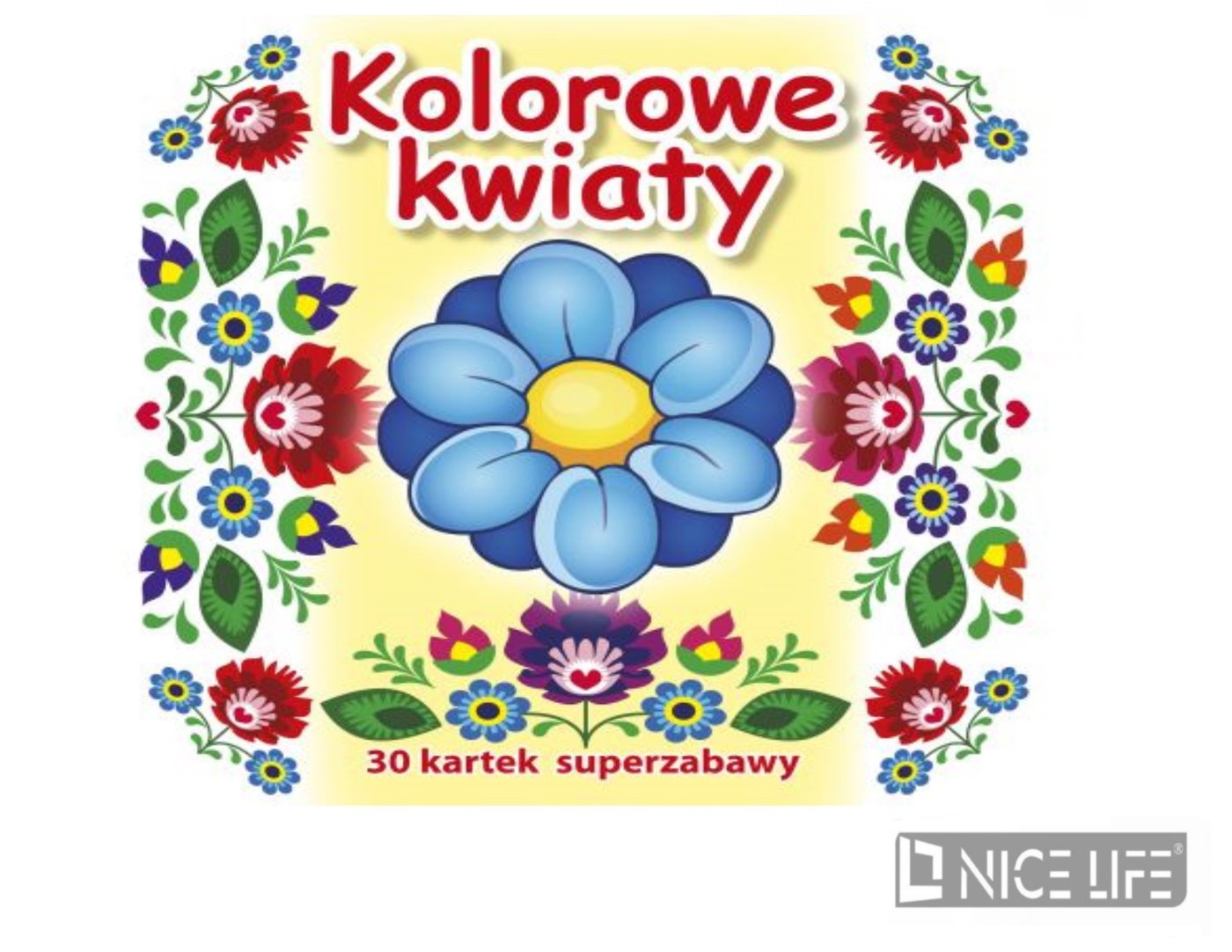 Kolorowanka KOLOROWE KWIATY