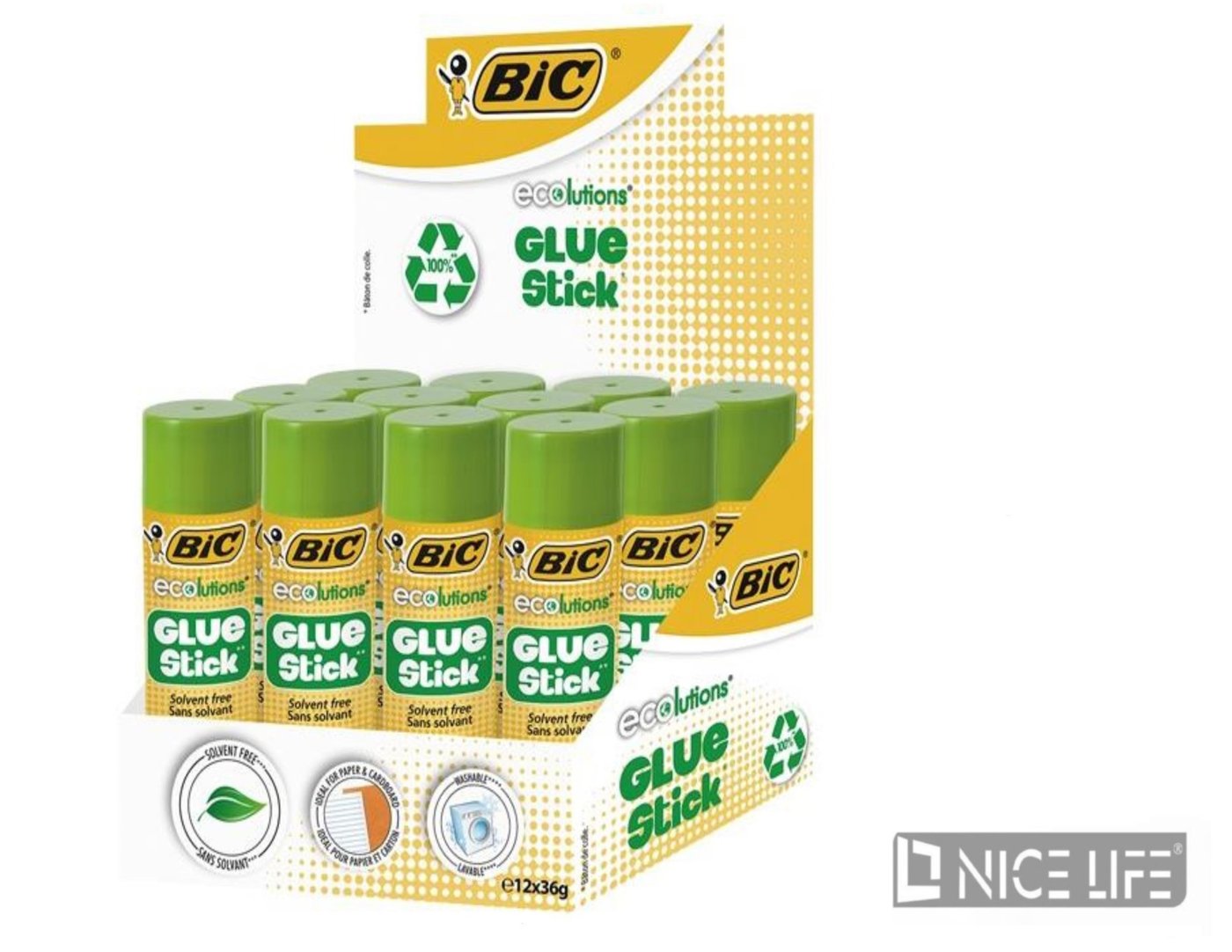 Klej w sztyfcie ECOLUTIONS BIC
