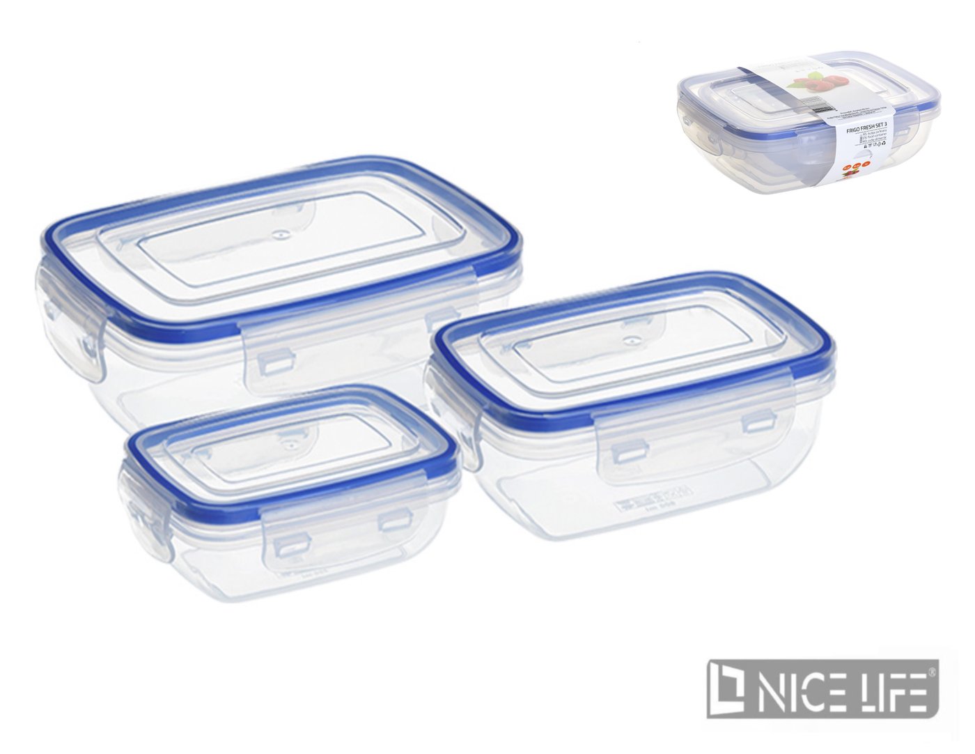Zestaw pojemnik do przechowywania żywności Frigo FRESH 3
