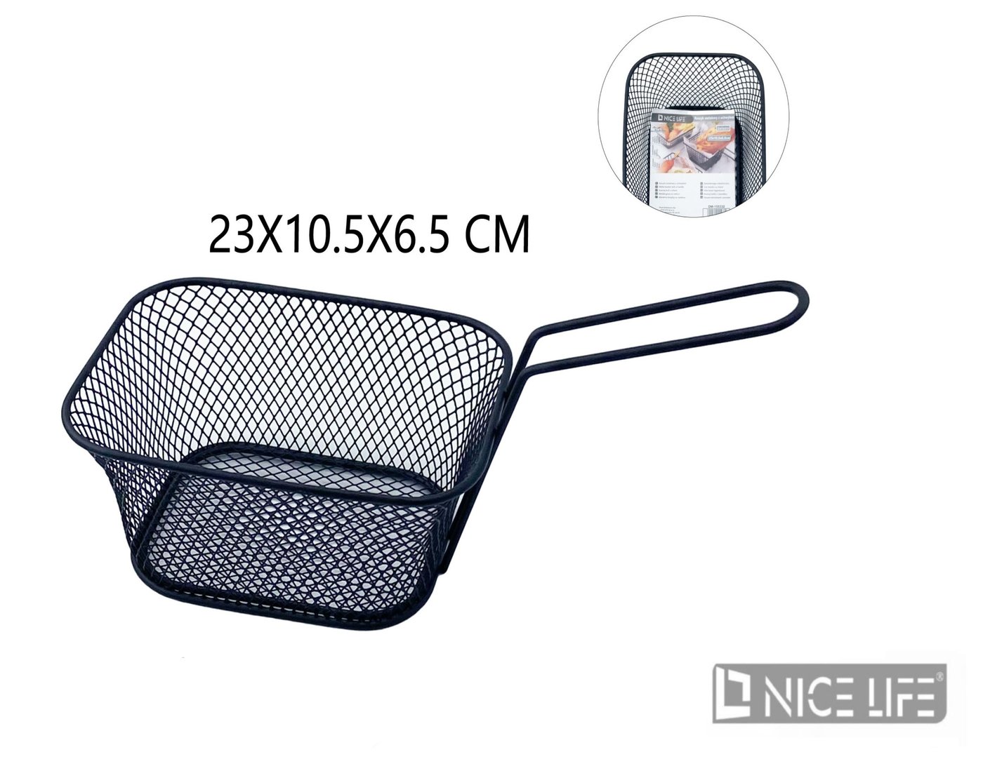 Koszyk metalowy z uchwytem