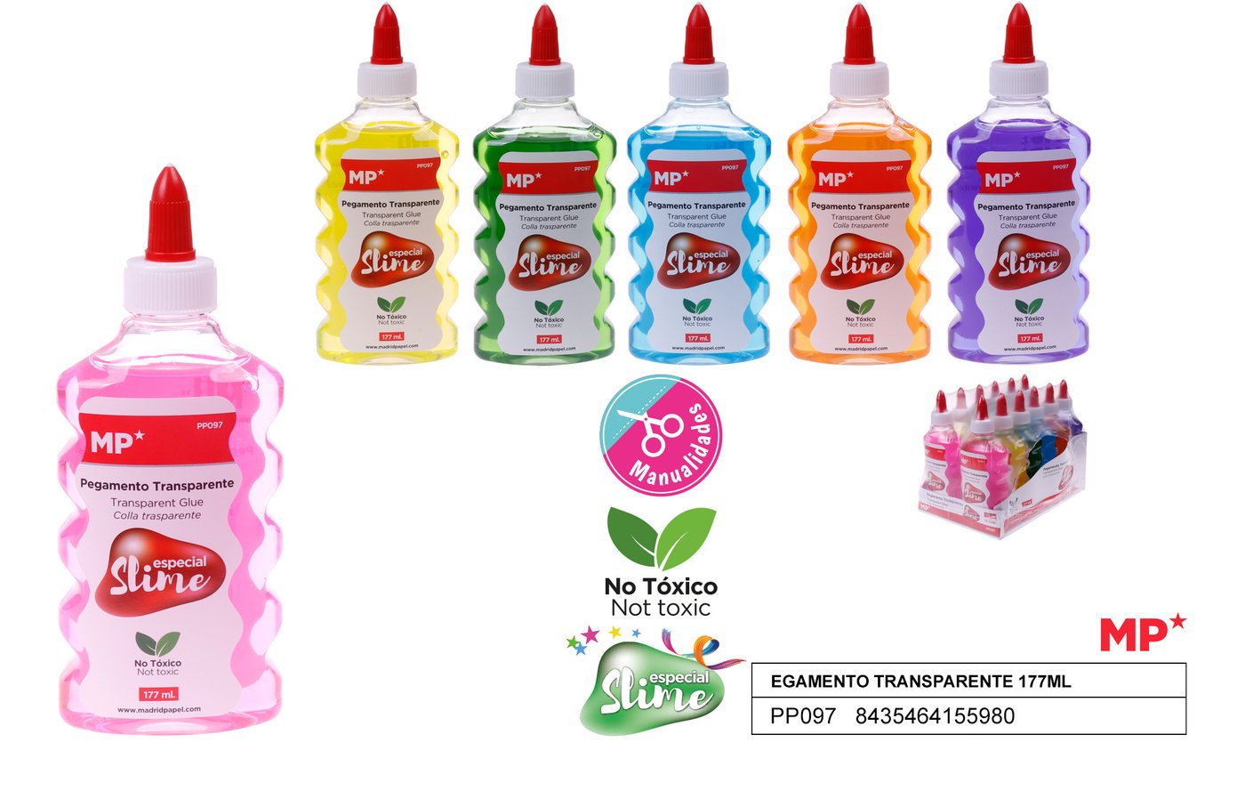 Klej w płynie barwiony transparentny kol. 177ML