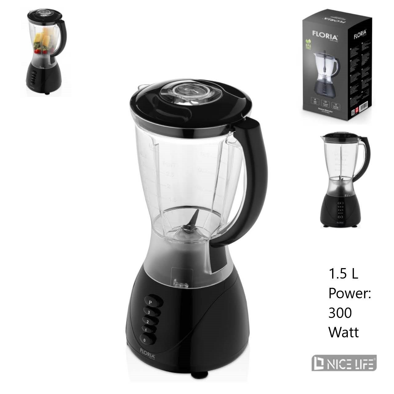 Blender elektryczny 1.5L Czarny ZLN3080