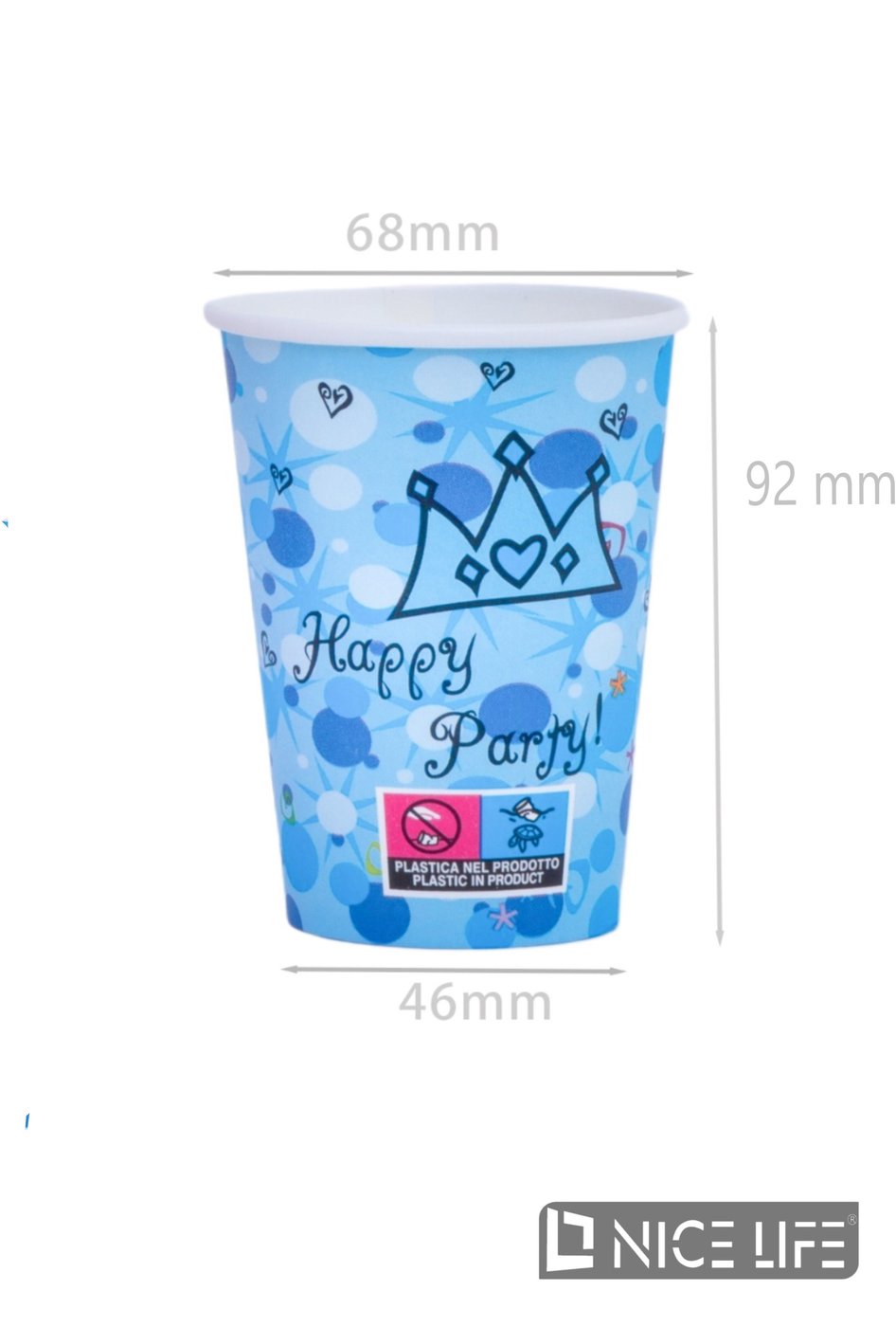 Kubeczki papierowe 210 ml (40 szt) - KORONA PRINCE