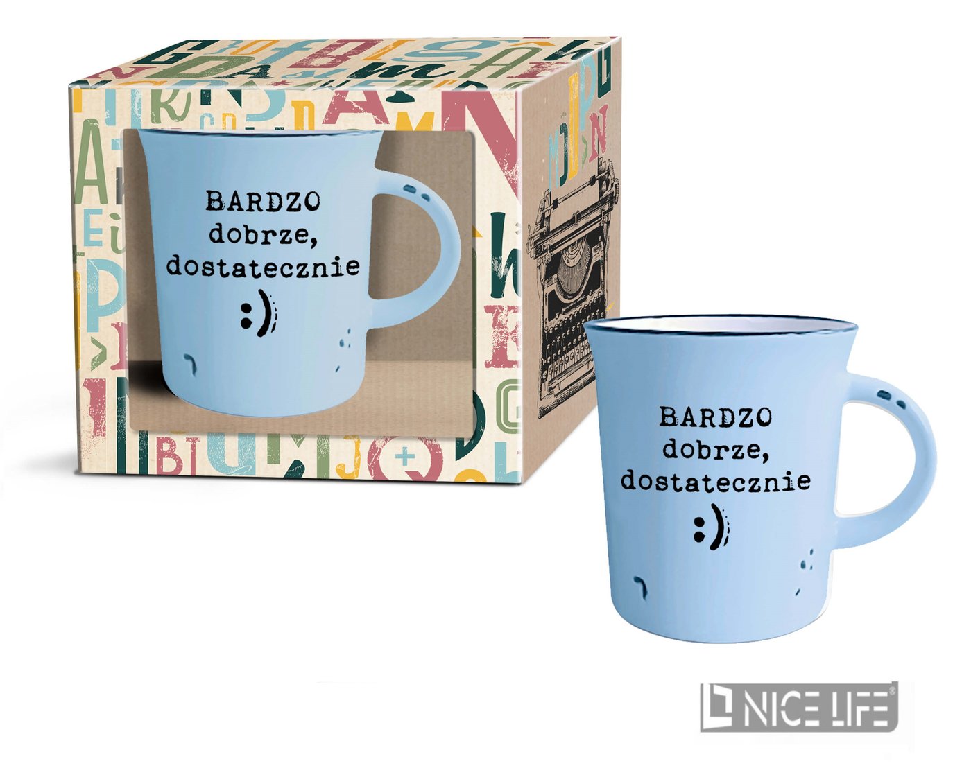 RETRO DRUK- Kubek Garnuszek 320ml BARDZO DOBRZE, DOSTATECZNIE :)