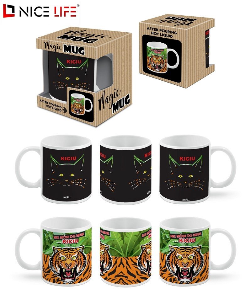 MAGICZNY KUBEK 300ml- Kot i tygrys