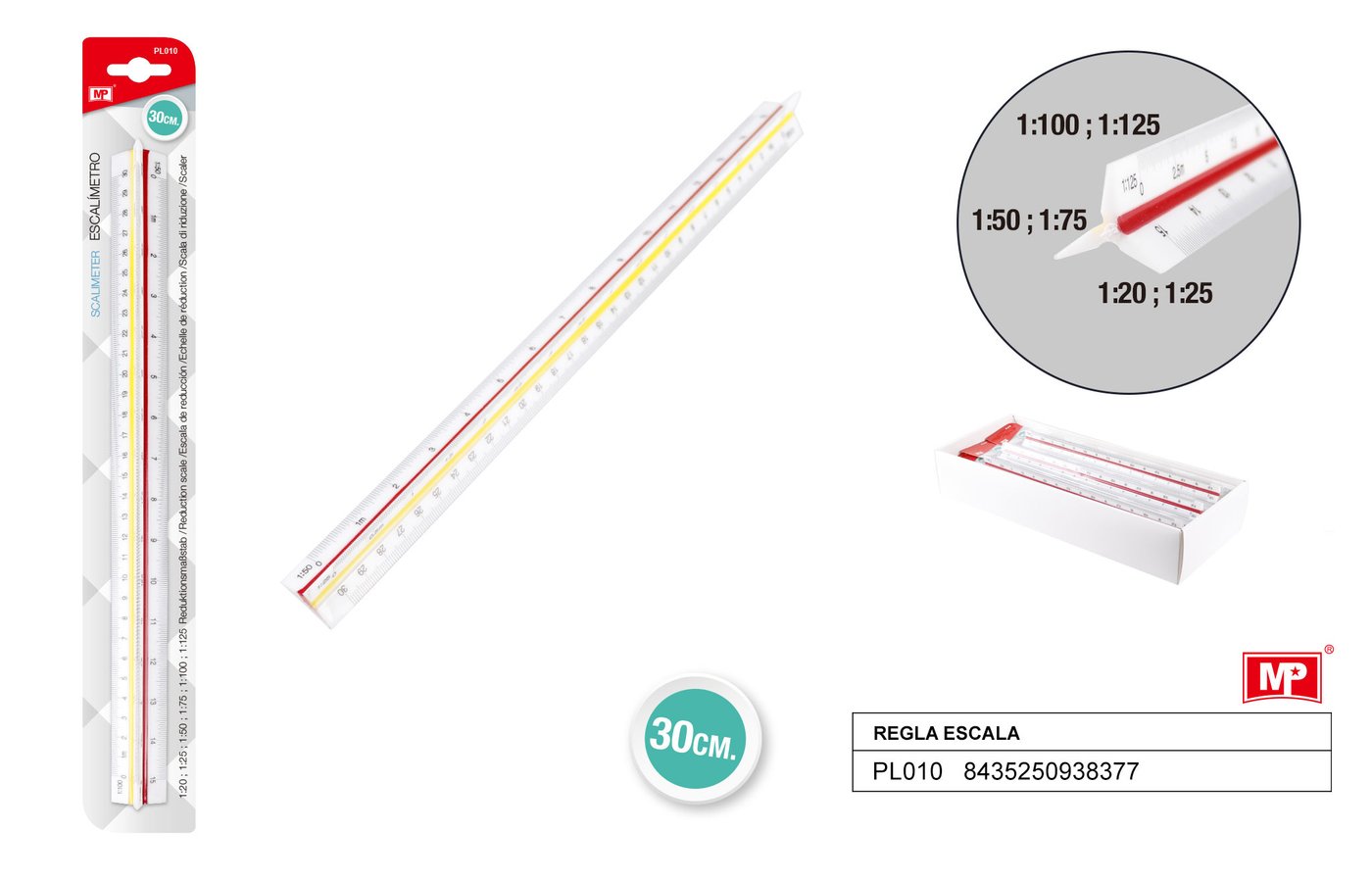 Linijka skalówka 30CM MP