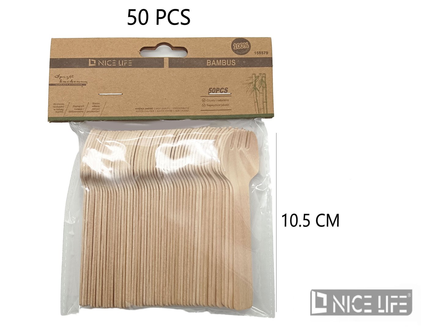 Widelec bambusowy 50szt