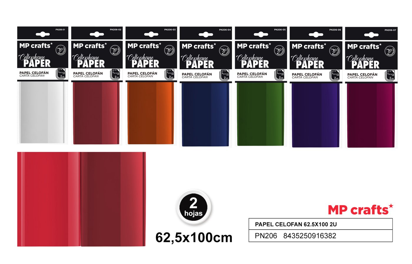 Folia celofanowa 62.5X100 2ark. MP