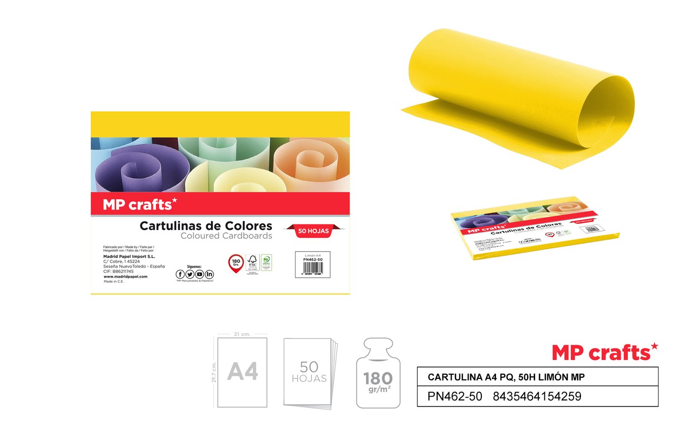 Papier techniczny kanarkowy A4 50 ark.