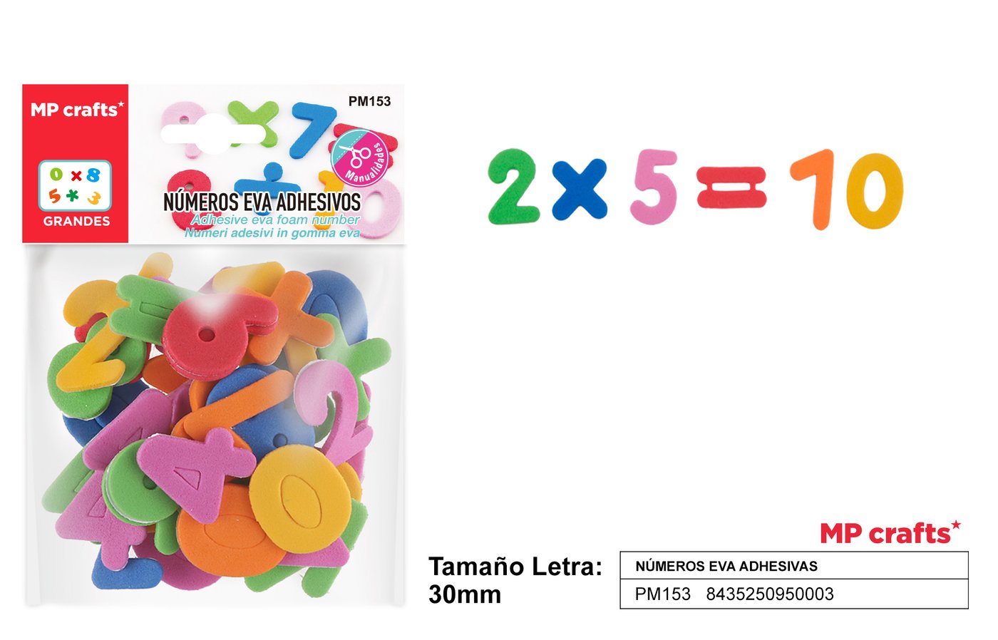 Naklejki z pianki EVA NUMERKI duże