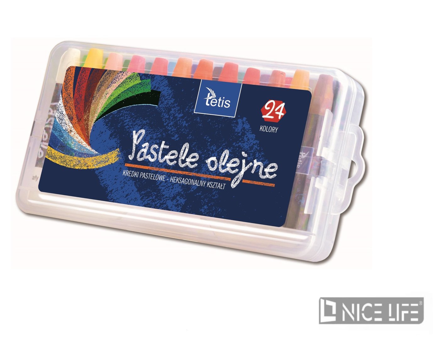 Pastele olejne heksagonalne 24kol.