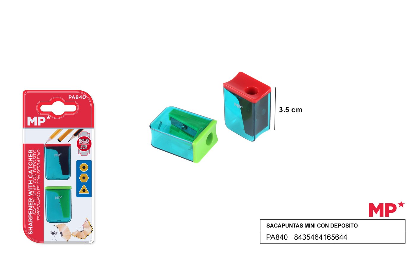 Mini temperówka z pojemnikiem MP