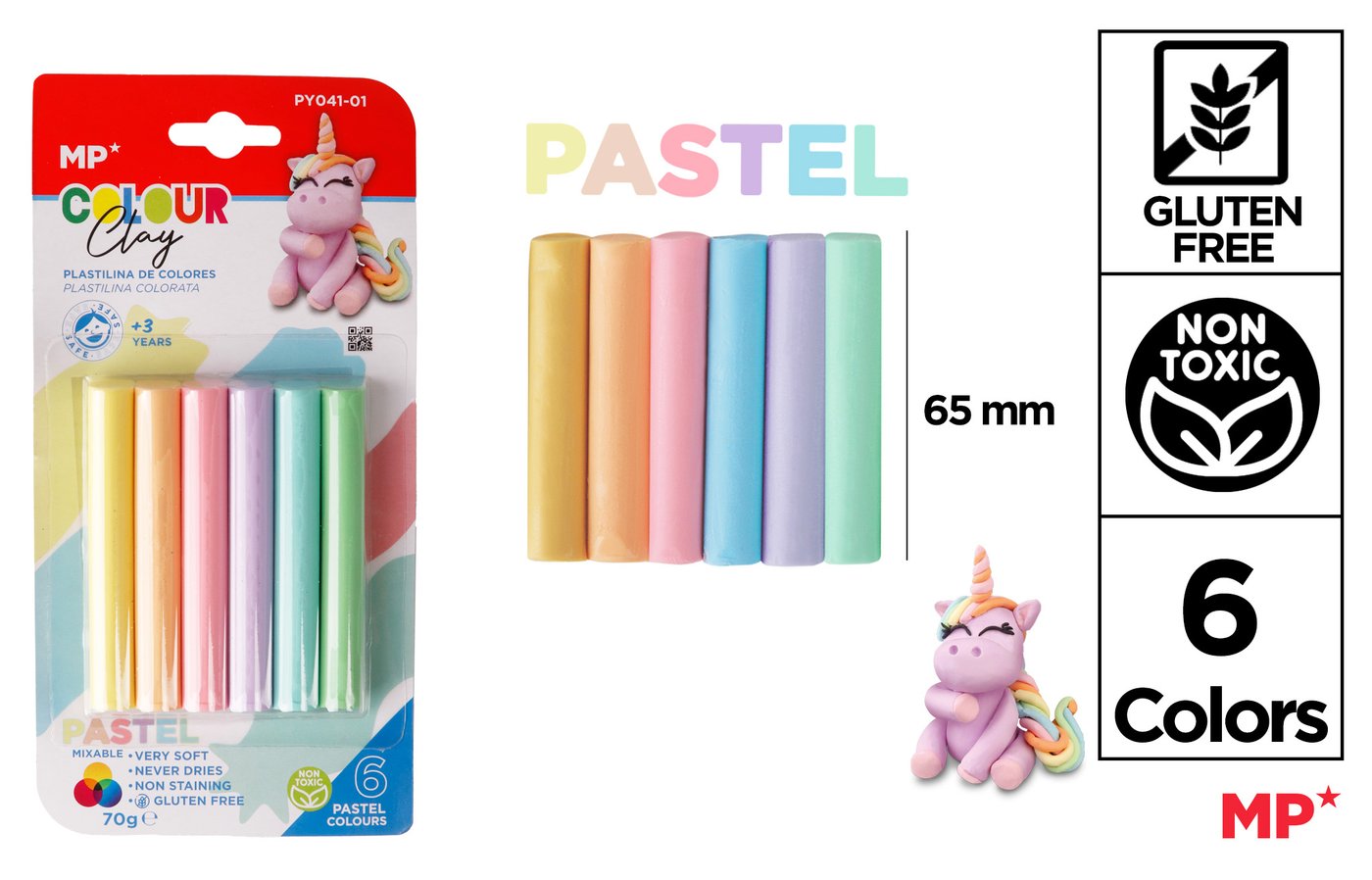 Plastelina pastelowe kolory