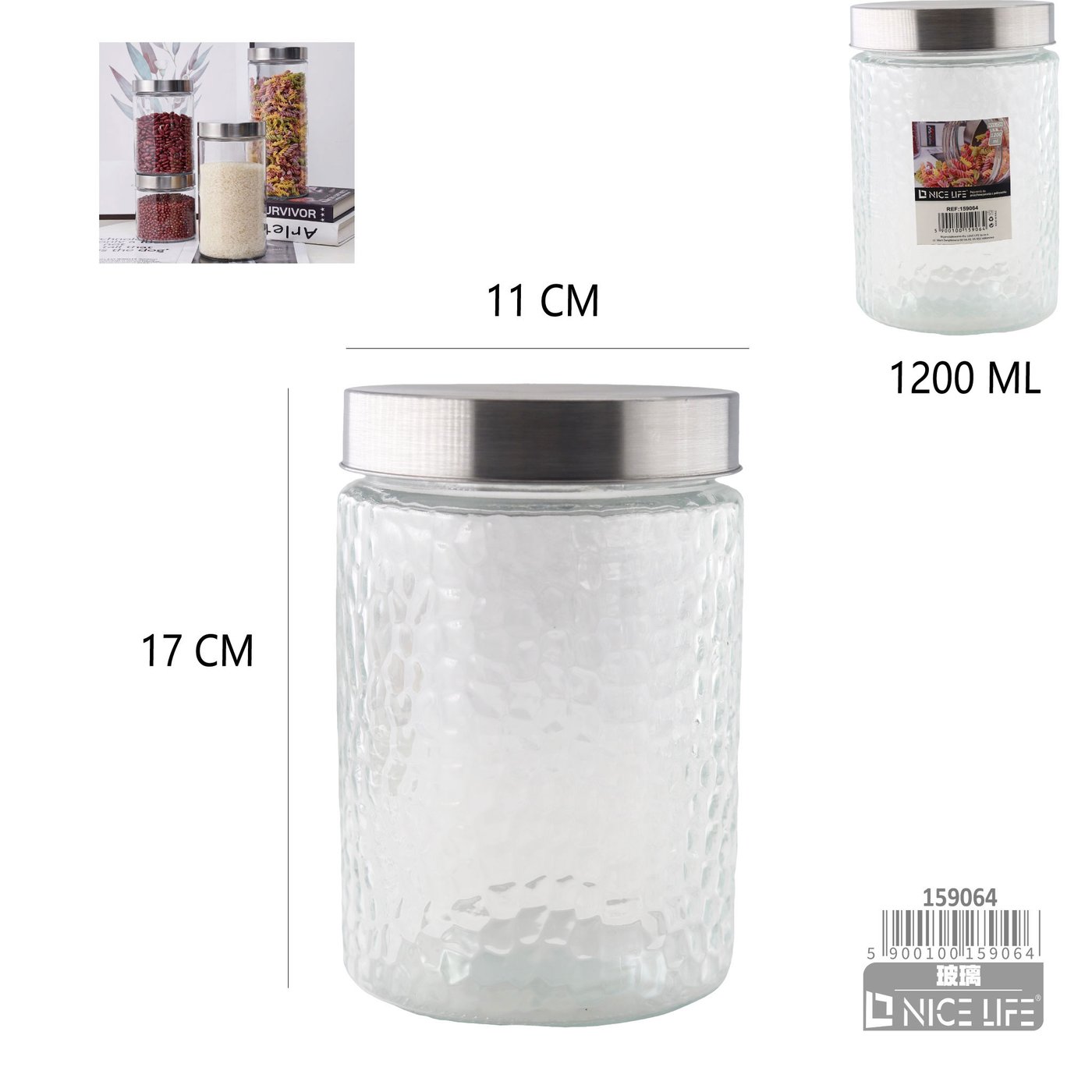 Pojemnik do przechowywania z pokrywa 1200ml
