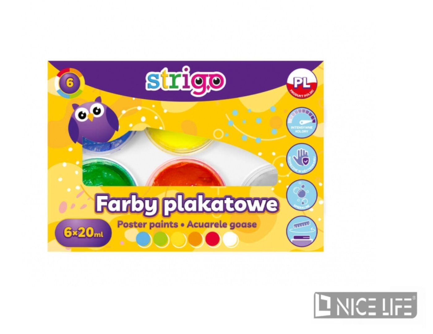 Farby plakatowe Strigo 6 kolorów