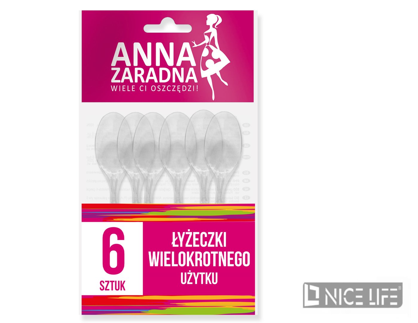 AZ Łyżeczki wielokrotnego użytku 6 szt
