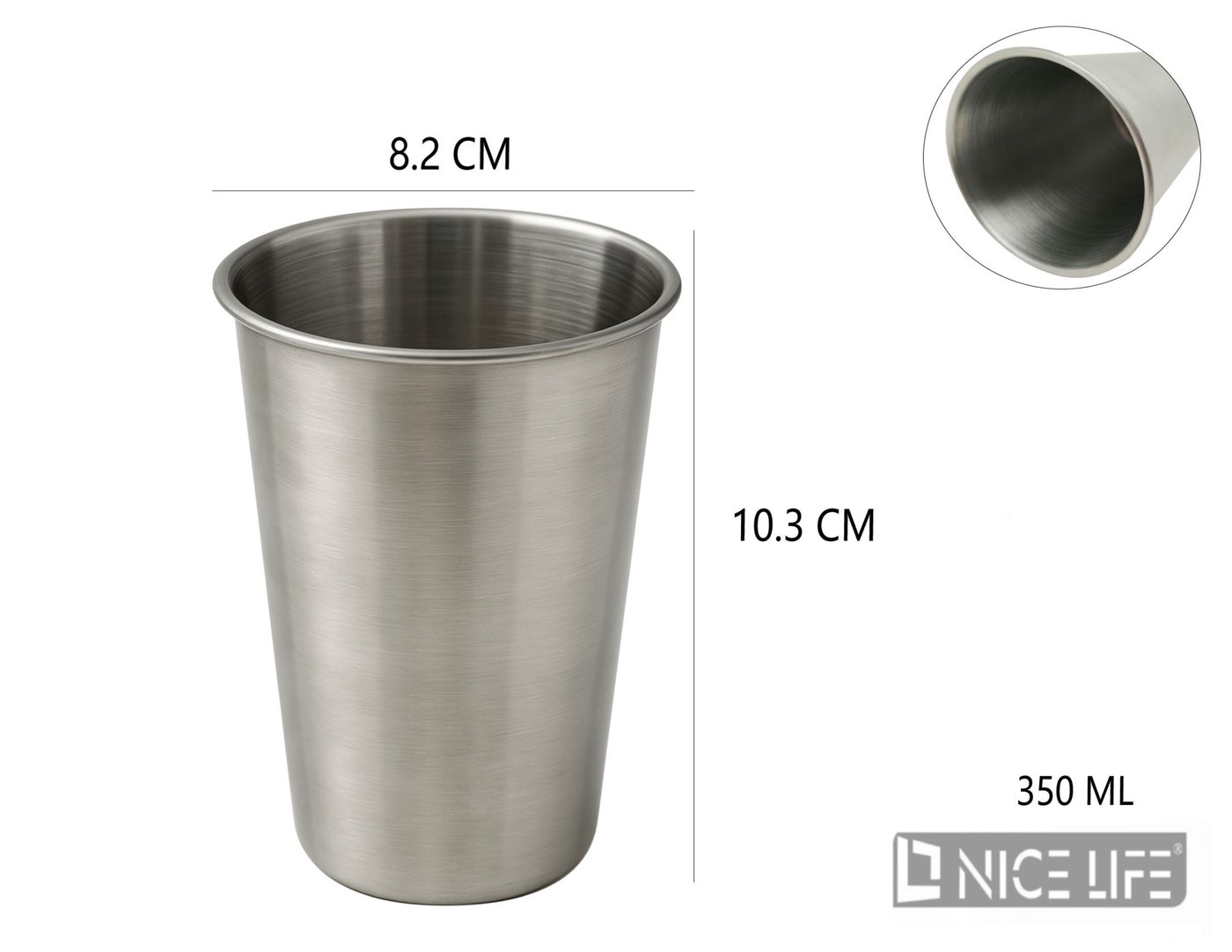 kufel do piwa ze stali nierdzewnej 350ml