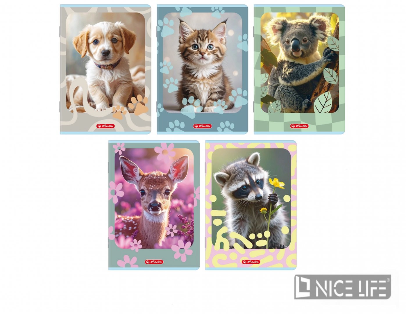 ZESZYT HERLITZ STANDARD ANIMALS A5/32K KRATKA Z MARGINESEM