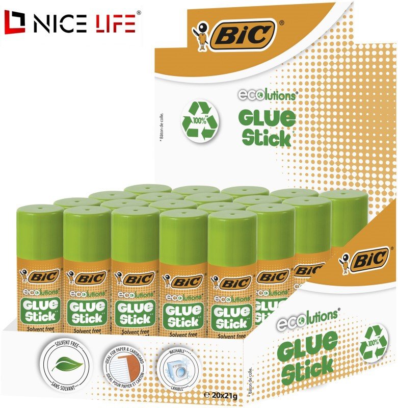 Klej w sztyfcie ECOLUTIONS BIC 21g