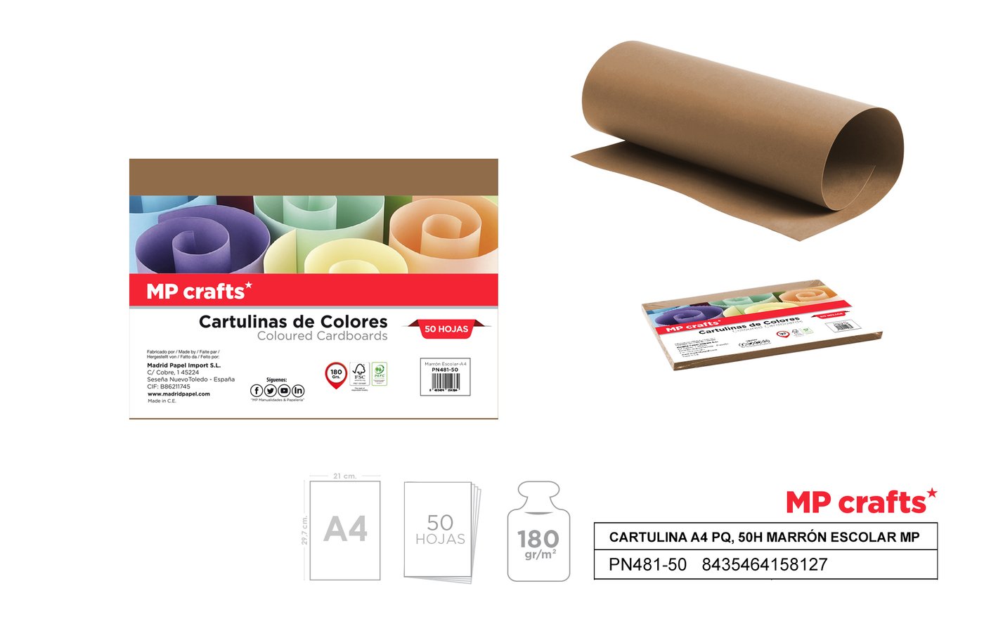 Papier techniczny brązowy A4 50 ark.