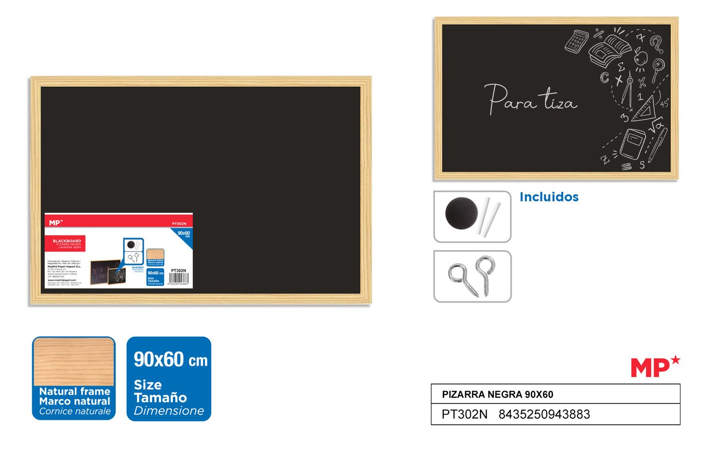 Tablica czarna 90*60CM MP