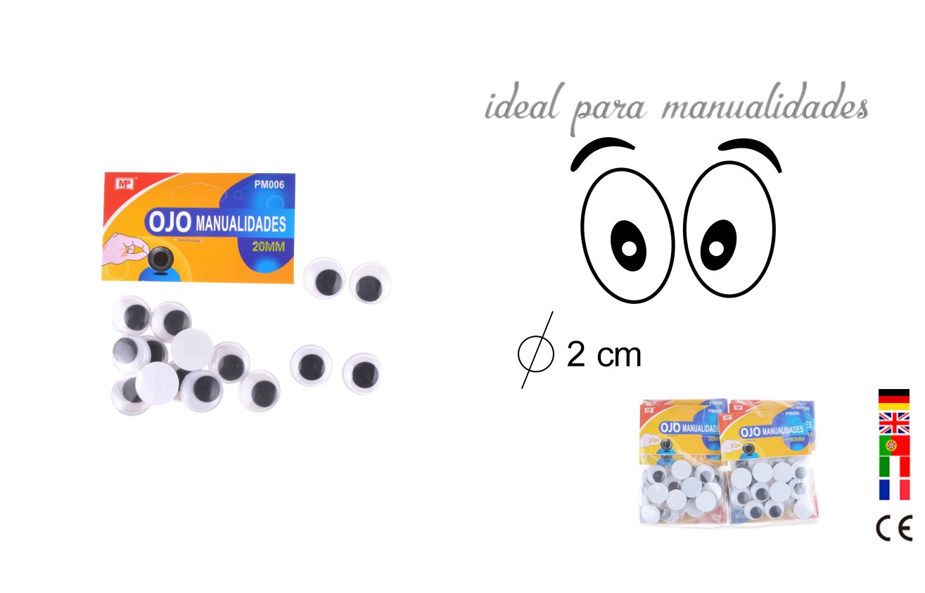 Oczy do przyklejania (rzemiosło) 20 MM MP